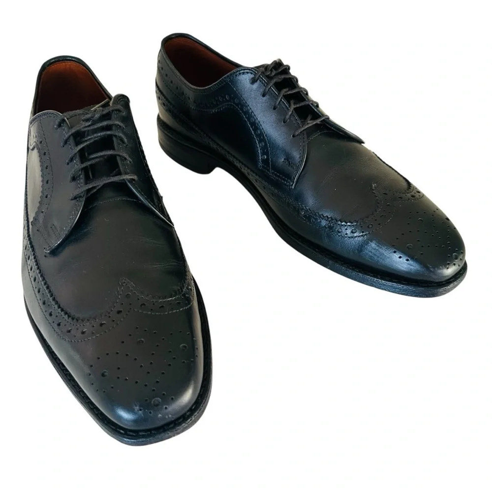 Allen Edmonds Larchmont Oxford Wingtip Black‎ Leather Shoes Size 8
